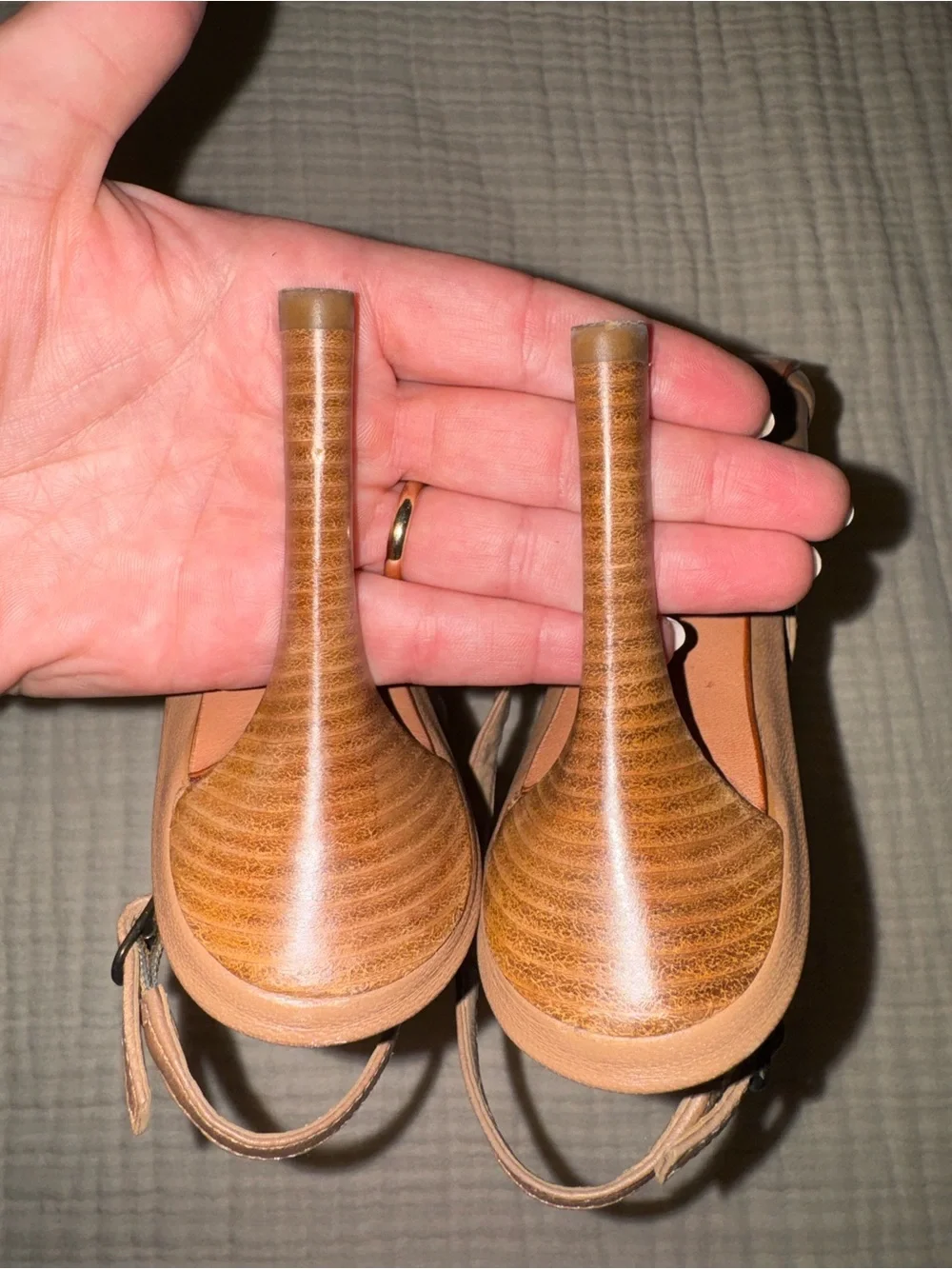 Chic Aldo Nude Slingback Heels – Elegant Pointed Toe Statement Pumps - Picture 5 of 7
